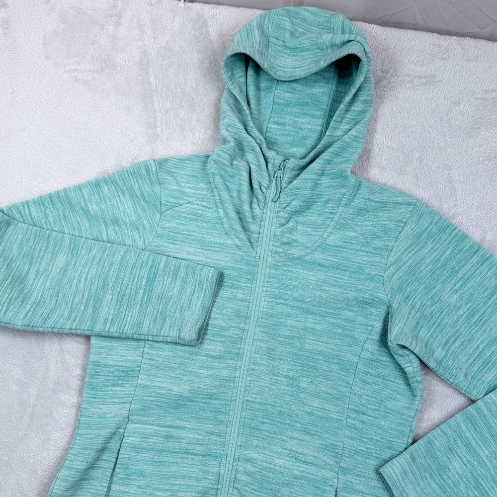 Mountain Hardwear Fleece Hooded Jacket Womens Medium Teal Full Zip Hoodie